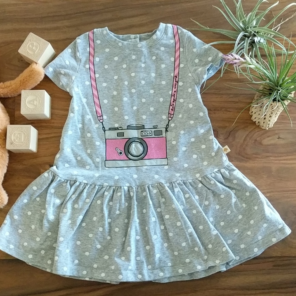 Kate Spade polka dot camera dress girls' size 3